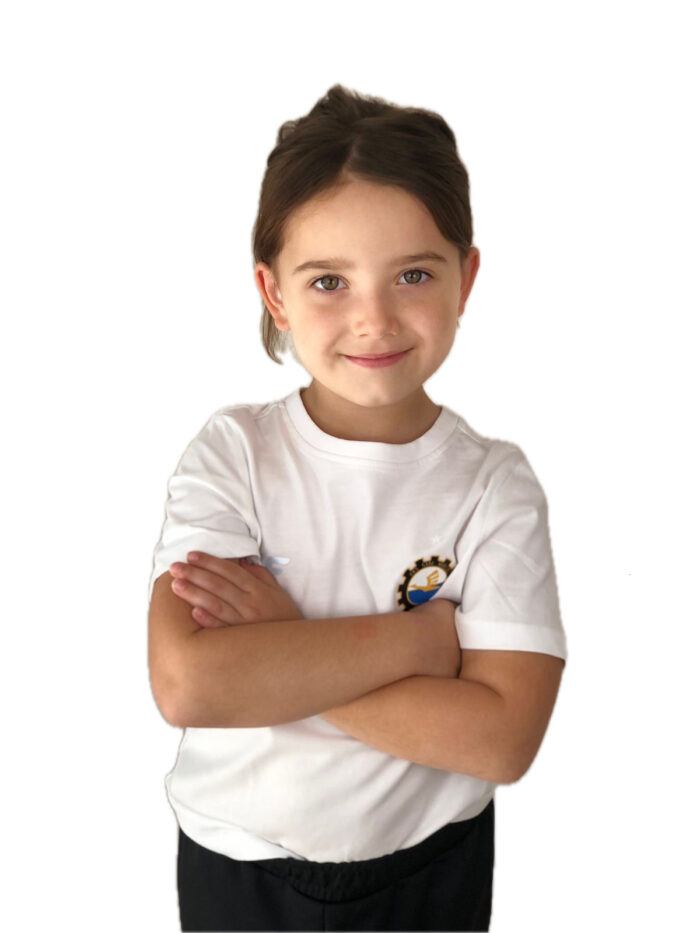 TSHIRT BAWEŁNIANY 4F BIAŁY JUNIOR