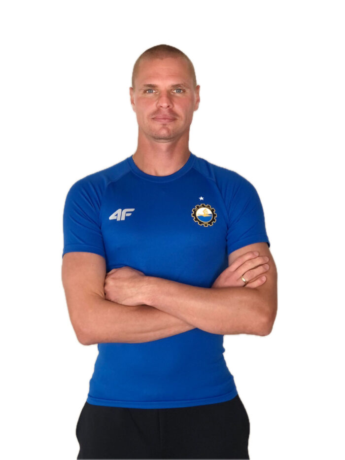 TSHIRT TRENINGOWY 4F NIEBIESKI JUNIOR