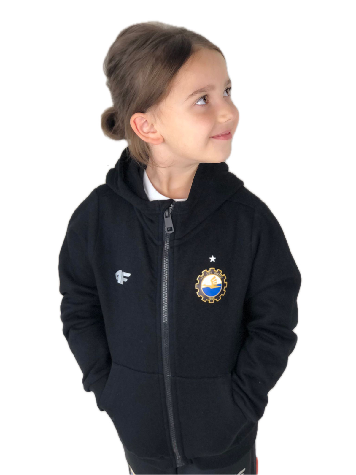 BLUZA BAWEŁNIANA 4F CZARNA JUNIOR