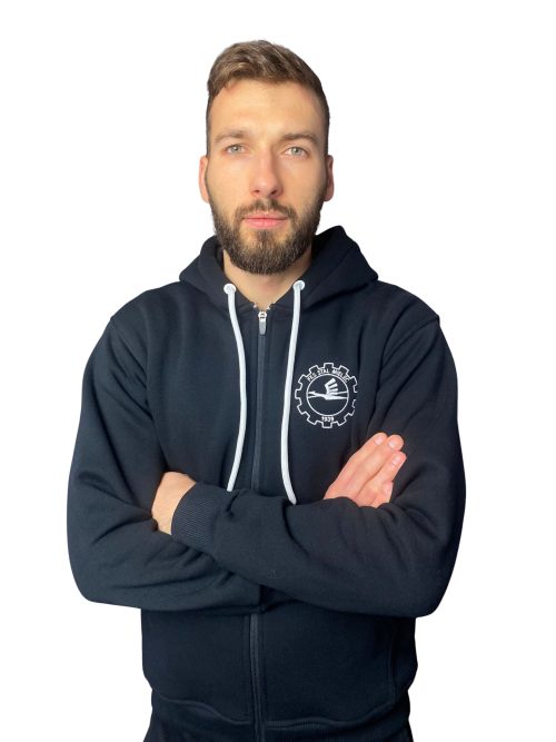 BLUZA ROZPINANA HERB BIAŁY „1939” CZARNA – XS