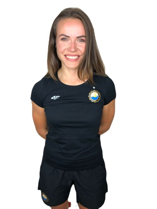 TSHIRT BAWEŁNIANY 4F CZARNY DAMSKI – L