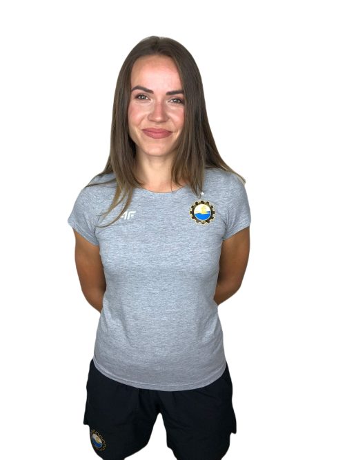 TSHIRT BAWEŁNIANY 4F SZARY DAMSKI – L