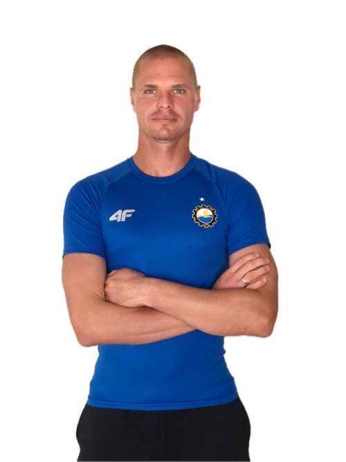 TSHIRT TRENINGOWY 4F NIEBIESKI MĘSKI – M, niebieski