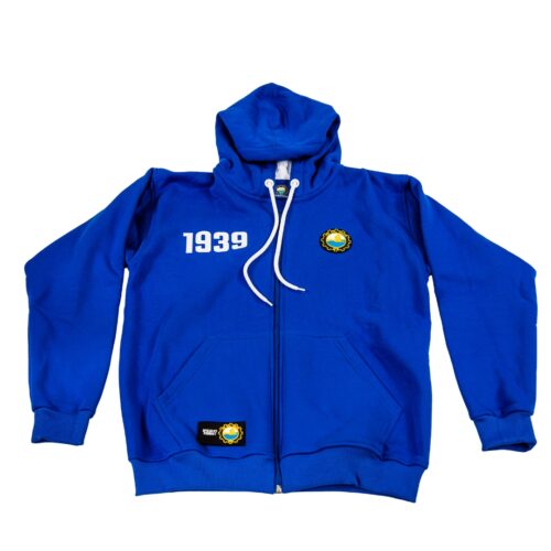 BLUZA ROZPINANA Z KAPTUREM „1939” NIEBIESKA