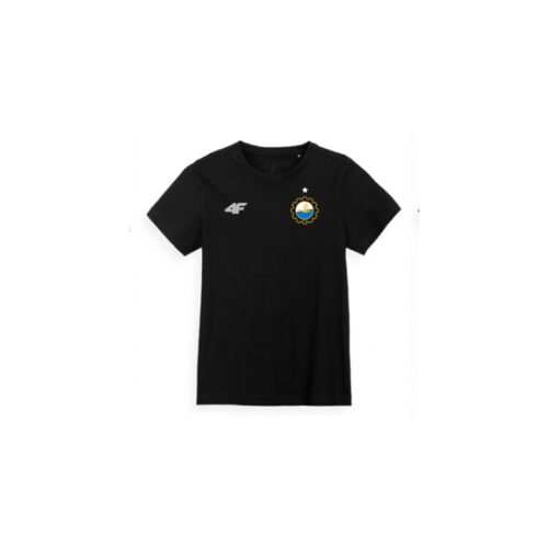 TSHIRT BAWEŁNIANY 4F CZARNY JUNIOR