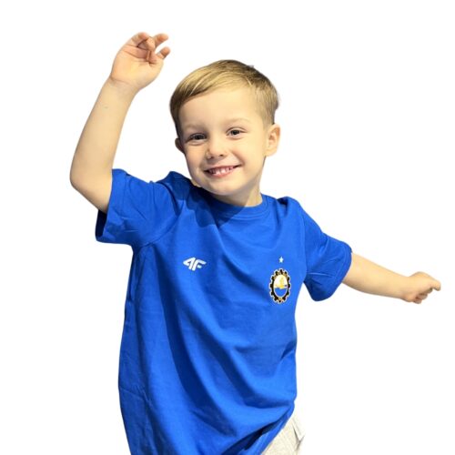 TSHIRT BAWEŁNIANY 4F NIEBIESKI JUNIOR